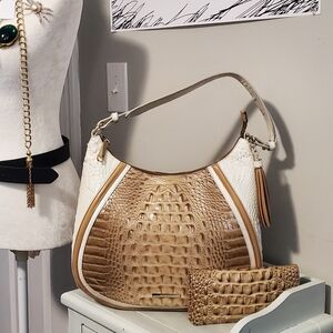 🤍Brahmin Amira Bag 🤎Amira Shortbread Enchant Hobo Shoulder Bag.